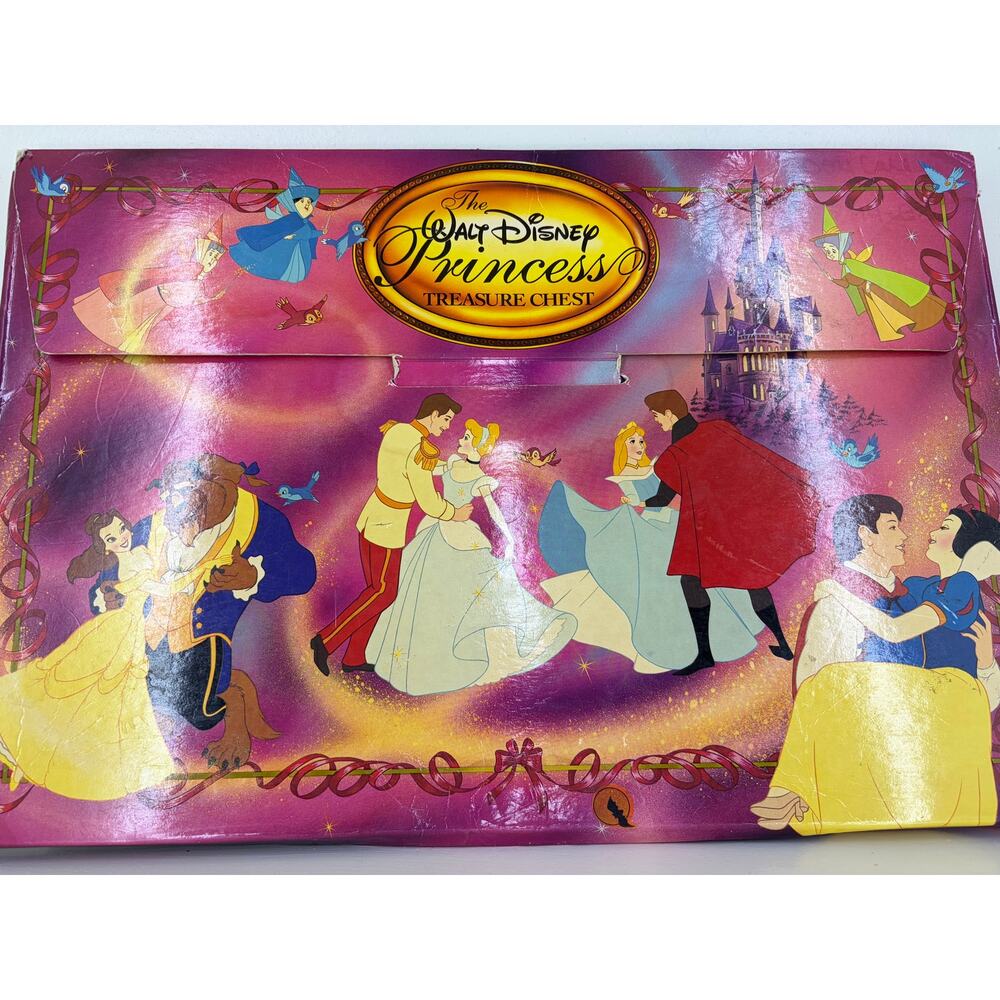 1993 Classic Walt Disney Princess Books Treasure Chest set of 4